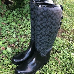 Coach Monogram Rain Boots